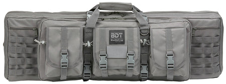 Bulldog BDT6037SG Tactical Double Rifle Case 37" Seal Gray Nylon Lockable Zippers