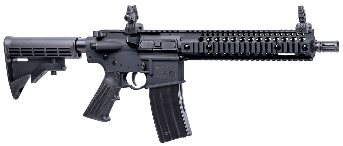 Crosman Full Auto R1 Air Rifle CO2 .177 Cal 25-Round Black Receiver 6-Position Stock