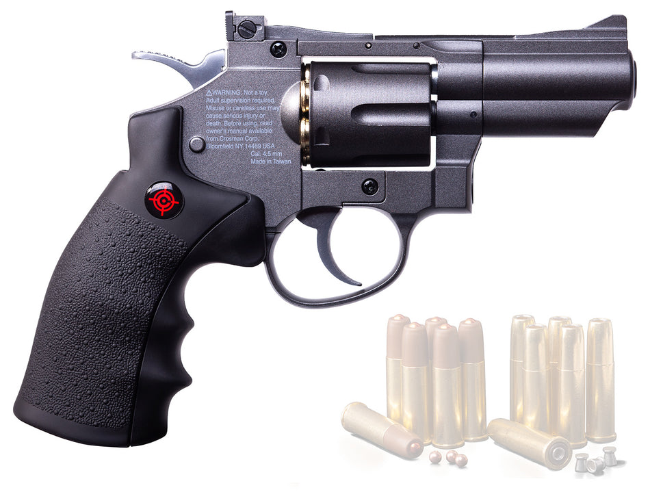 Crosman SNR357 CO2 Revolver Air Pistol .177 Caliber 6-Round BB Black Grips