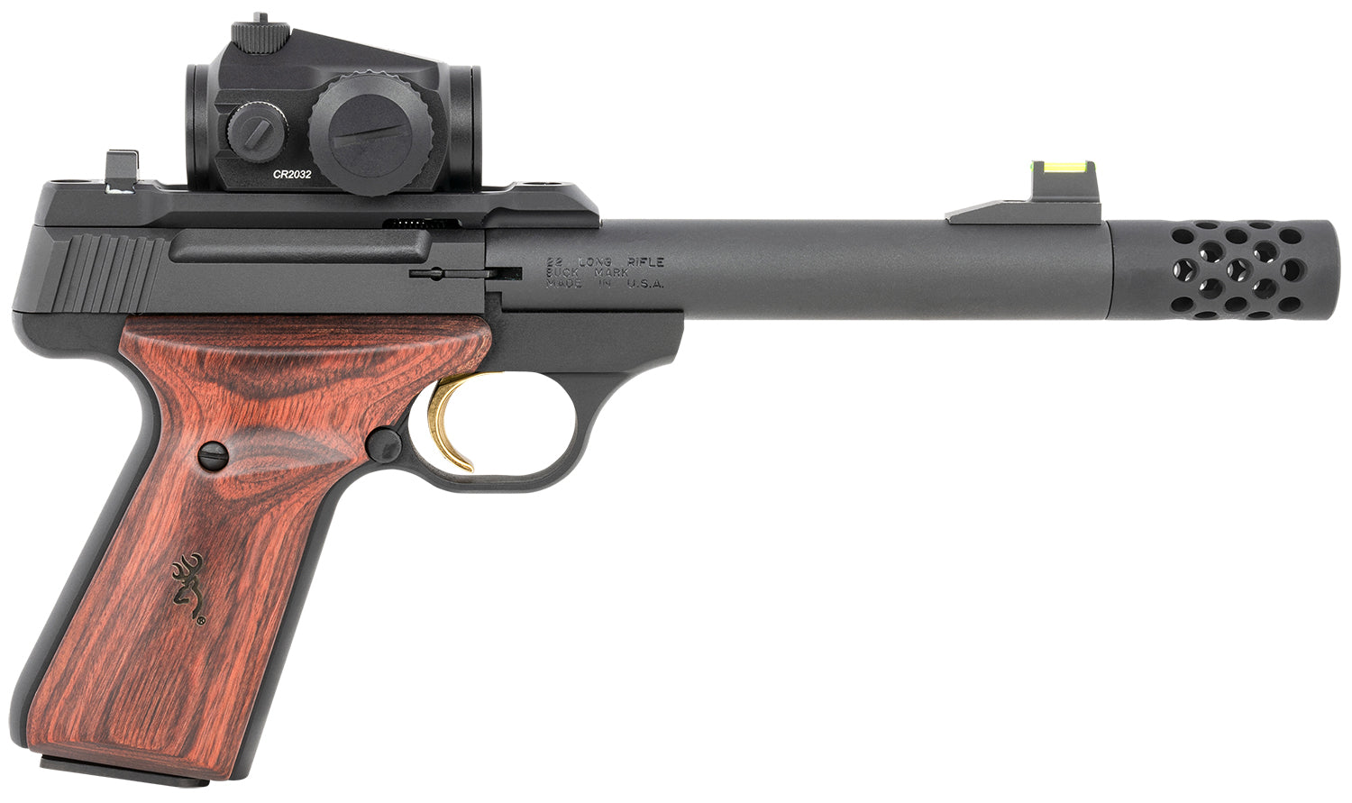 Browning Buck Mark Hunter .22 LR Pistol, Bull/Threaded Barrel, Vortex Crossfire Red Dot