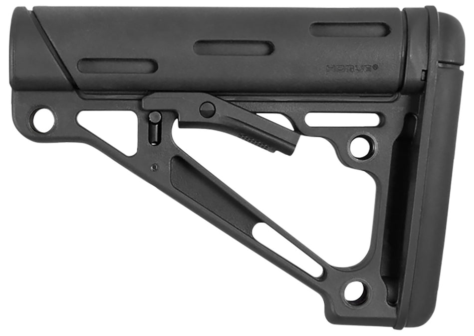 Hogue OverMolded Collapsible Buttstock Black Synthetic with Rubber Overmold Mil-Spec AR-15 M16