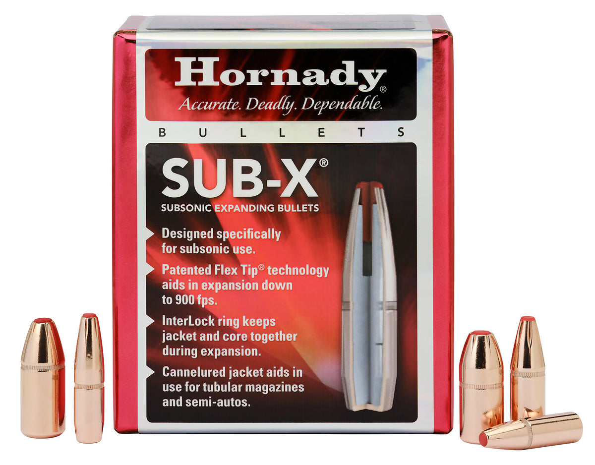 Hornady Sub-X .458 Caliber 395 Grain Subsonic Hollow Point Bullets 50/Box