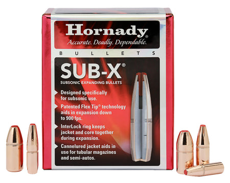 Hornady 410gr Sub-X Subsonic .458" Diameter .45 Cal Reloading Bullets 50/ct