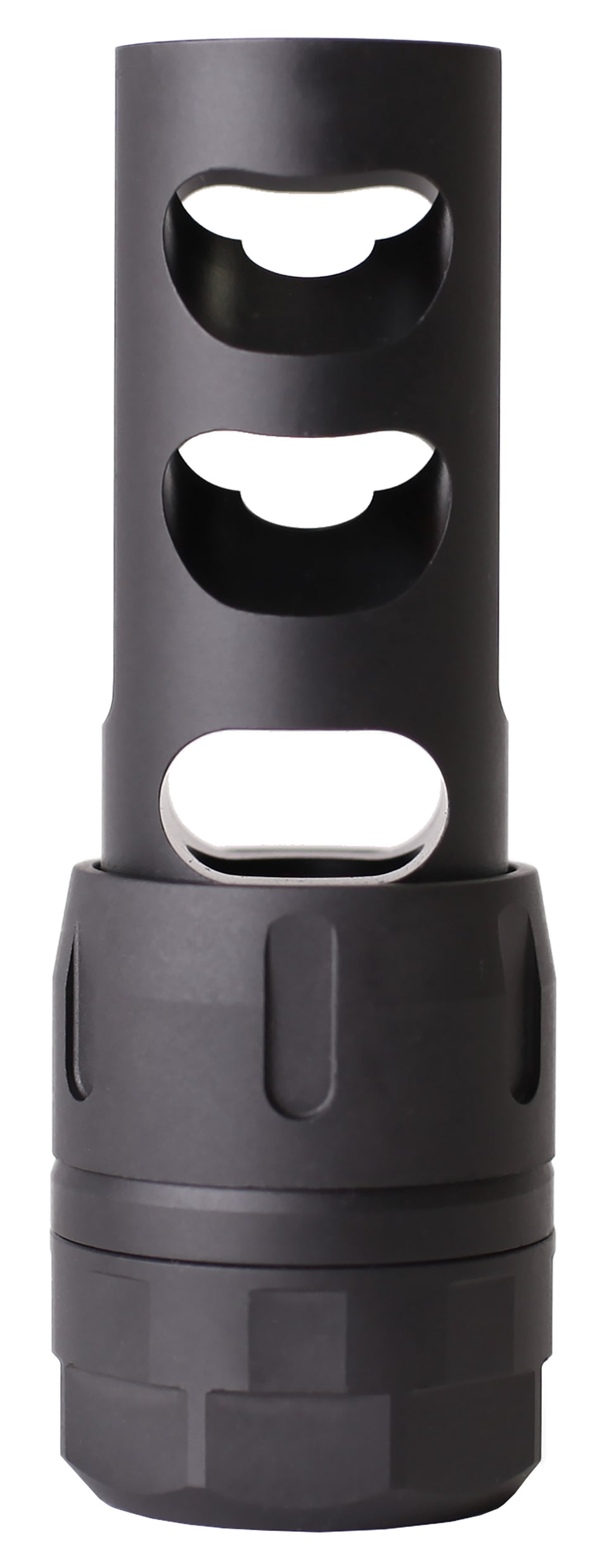 Nosler 97200 .243 Cal Three-Port Muzzle Brake Black 5/8"-24 Thread Pitch