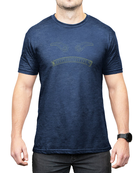 Magpul MAG1268411S Magmouth Tee Navy Heather Short Sleeve Small Cotton/Polyester