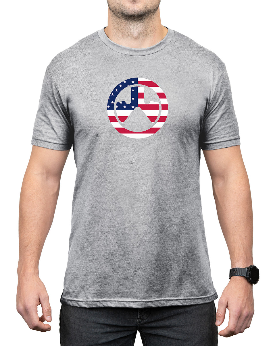 Magpul MAG1281030S Independence Icon S/S Tee Athletic Gray Heather Small