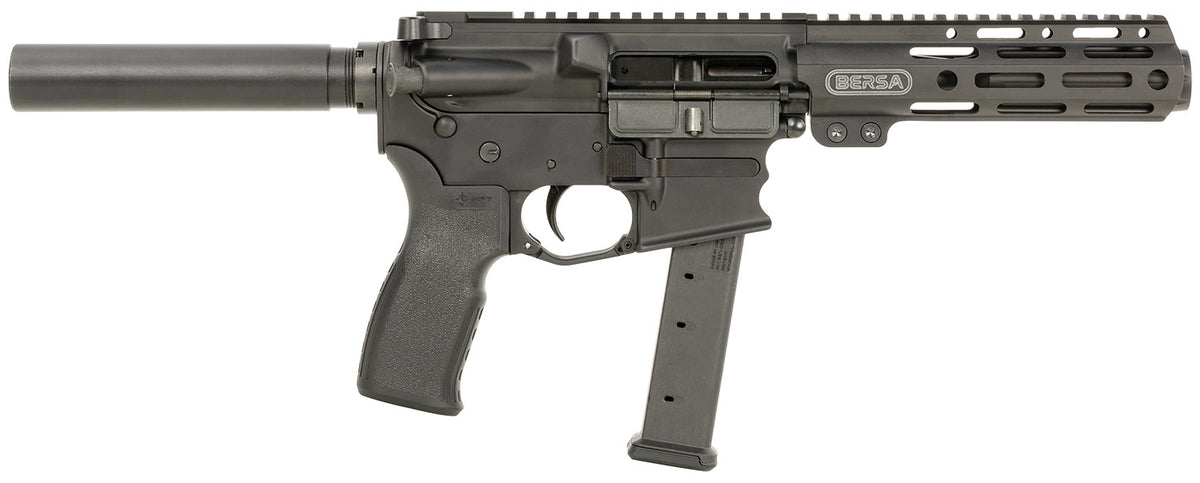 Bersa BAR9GL4BSC AR9 9mm Luger Pistol, 4" Barrel w/ KAW Valley XL Compensator