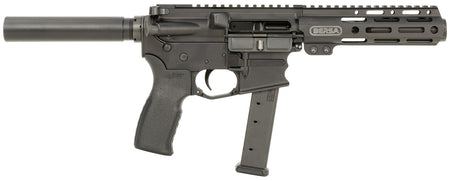 Bersa BAR9GL4BSC AR9 9mm Luger Pistol, 4" Barrel w/ KAW Valley XL Compensator