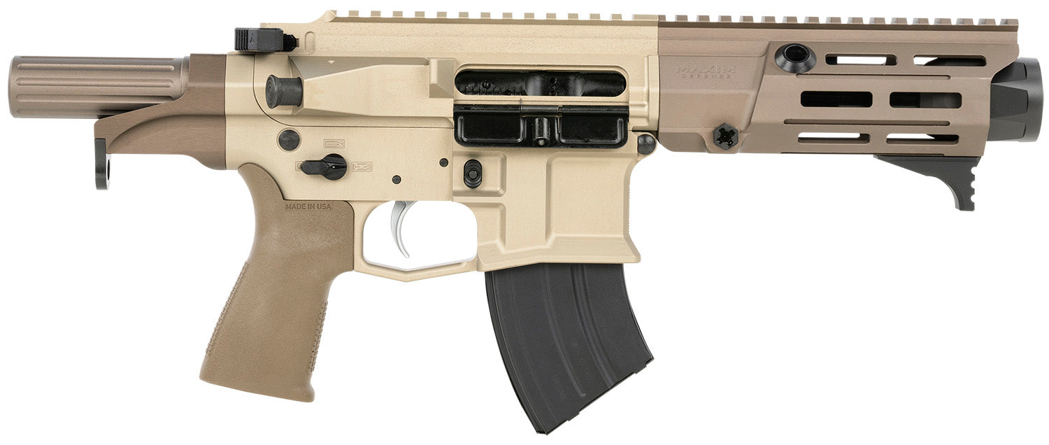 Maxim Defense MXM50800 PDX 505-SPS 7.62x39mm Caliber with 5.50" Barrel, 20+1 Capacity, Arid Brown Metal Finish, Arid Brown Polymer Grip