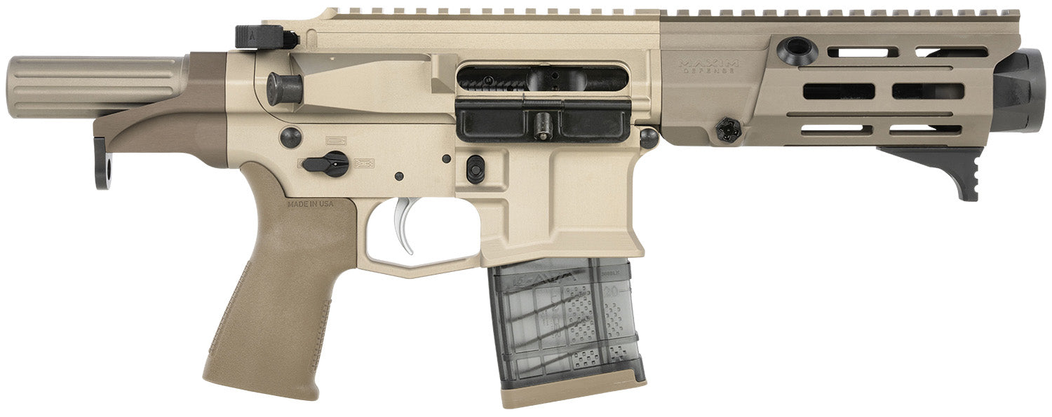 Maxim Defense PDX 505-SPS .300 Blackout Pistol, 5.50" Barrel, 20+1 Capacity, Arid Brown Finish