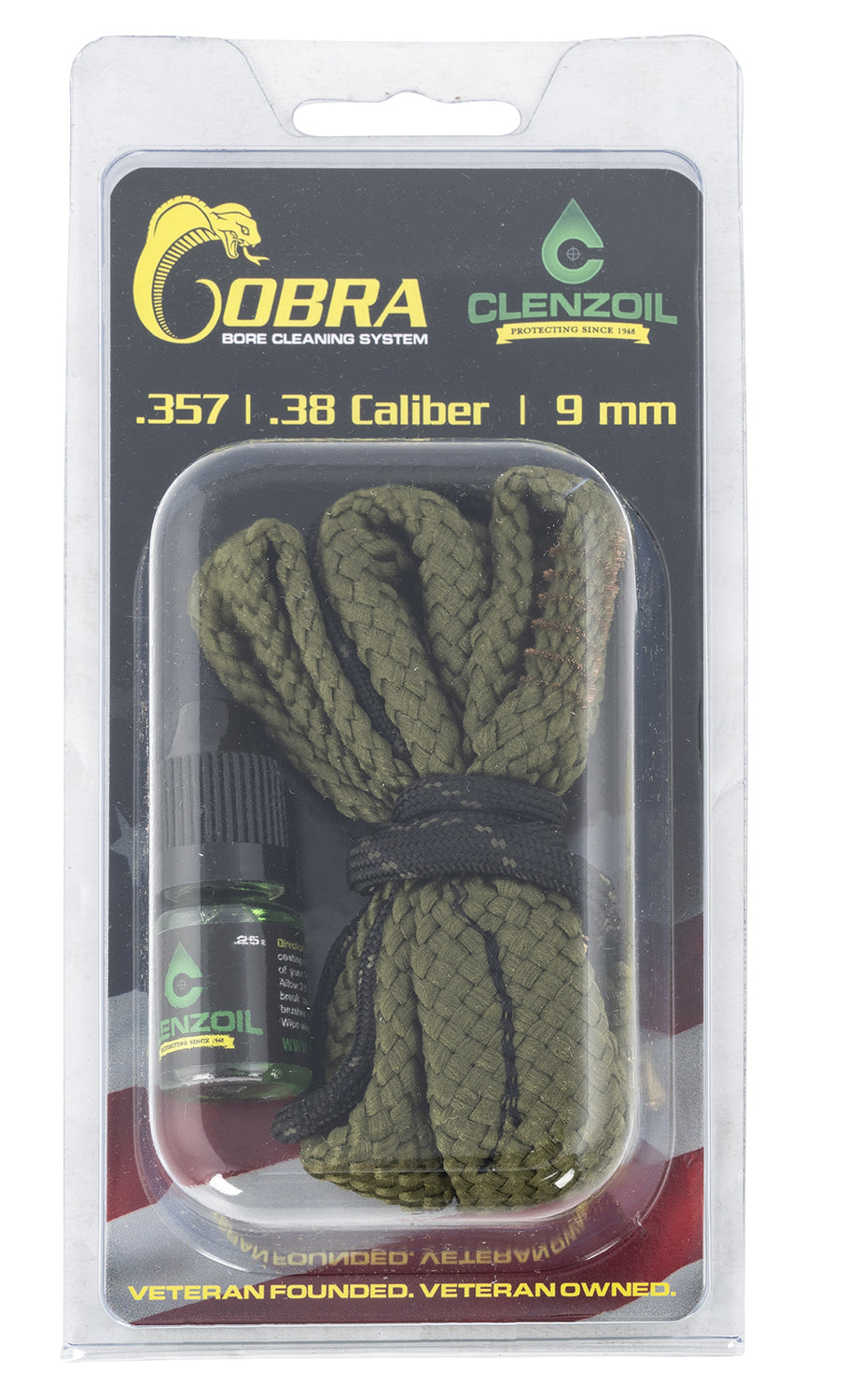 Clenzoil Cobra 2151 .38/357/9mm Bore Cleaning System with Bronze Brush