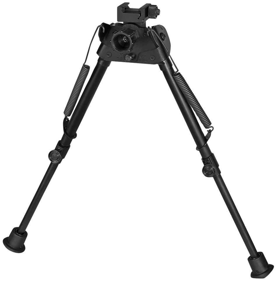 Harris S-LP Picatinny Swivel Bipod, 9"-13" Adjustable Height, Black Anodized, Rubber Feet