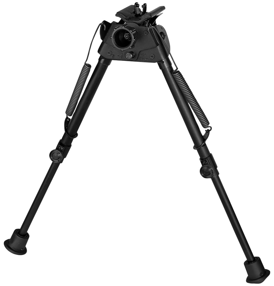 Harris S-L2 Sling Stud Swivel Bipod, 9"-13" Height, Self-Leveling Folding Legs, Rubber Feet