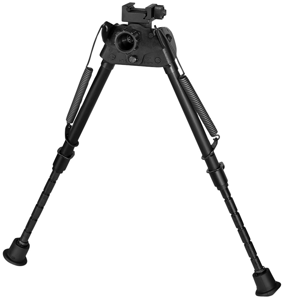 Harris S-LMP Picatinny Swivel Bipod, 9"-13" Height, Notched Folding Legs, Rubber Feet