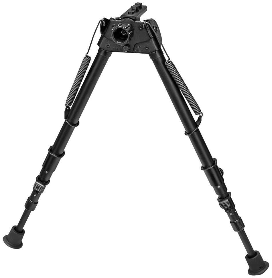 Harris S-25CM-LOK M-LOK Swivel Bipod, 13.50"-27" Adjustable Height, Black Anodized, Rubber Feet