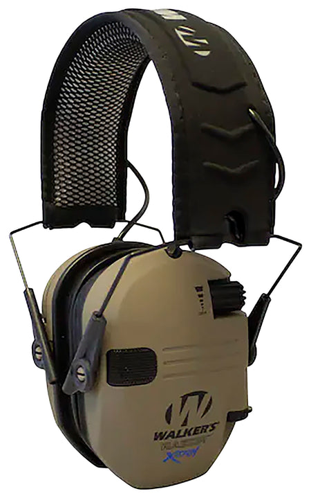 Walker's Razor X-TRM Digital Electronic Ear Muff 21 dB Flat Dark Earth Over the Head