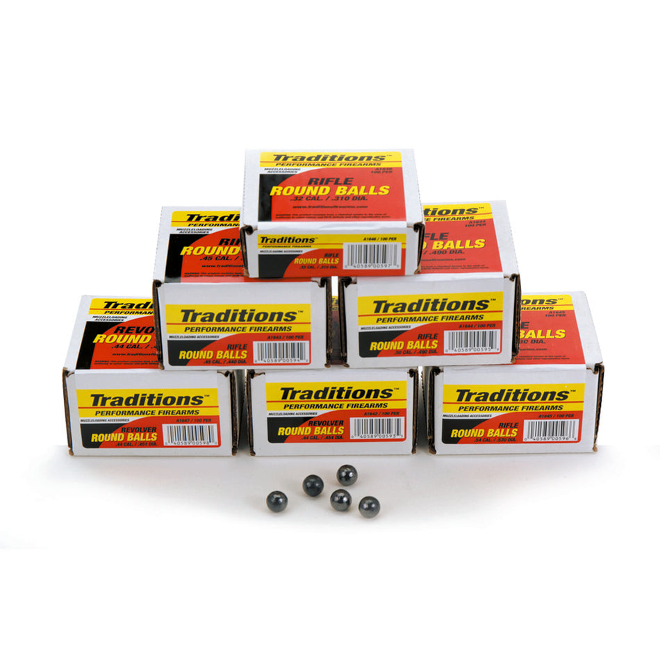 Traditions .50 Cal. Precision Swaged Lead Round Balls 100 pk.