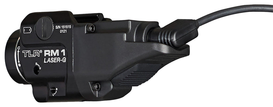 Streamlight TLR-1 RM 69443 Black Anodized 500 Lumen LED Tactical Light with Green Laser Picatinny