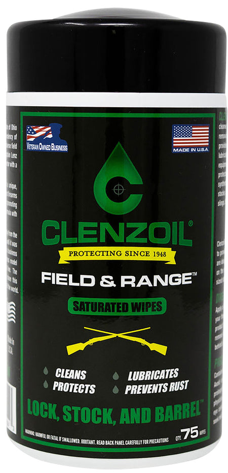 Clenzoil Field & Range Wipes 50-Pack Firearm Cleaning Cloths