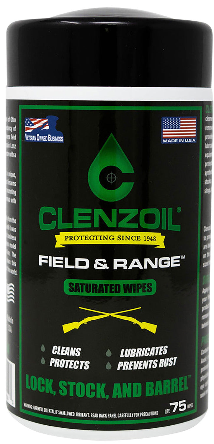 Clenzoil Field & Range Wipes 50-Pack Firearm Cleaning Cloths