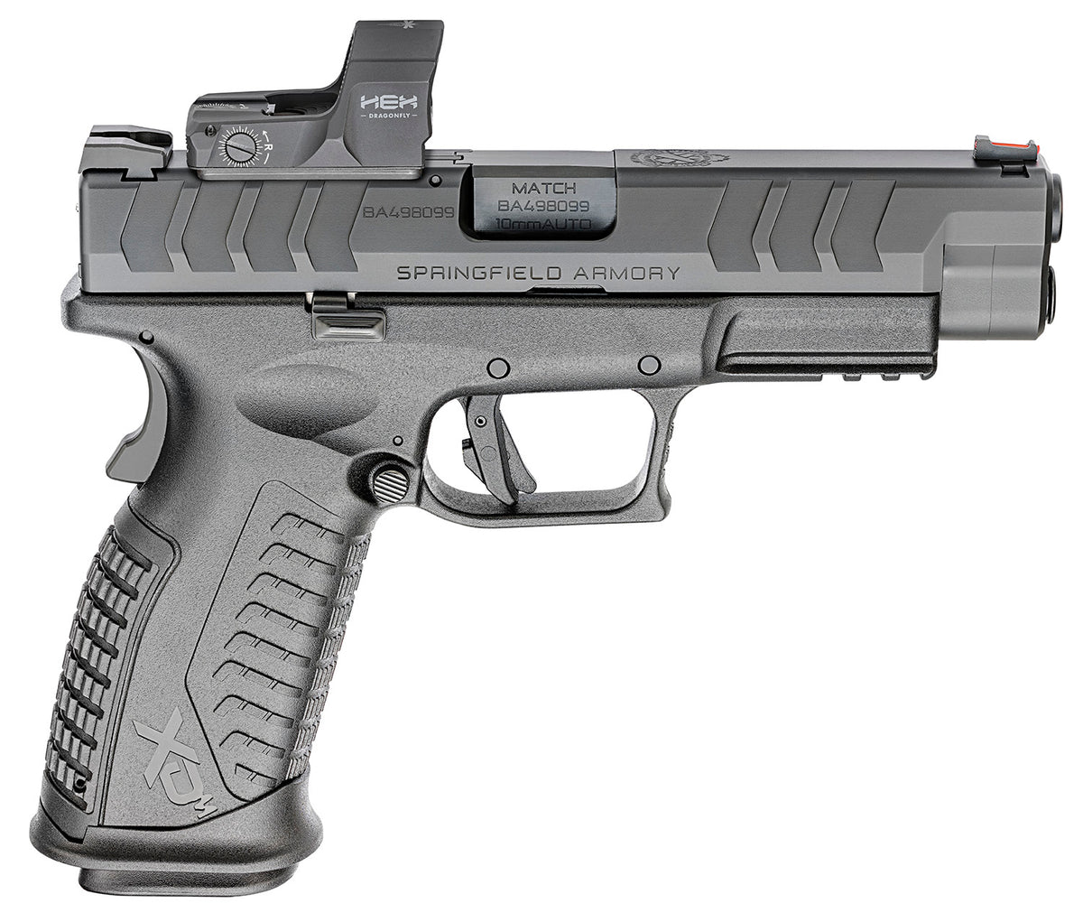 Springfield Armory XD-M Elite OSP 10mm Auto 4.5" Barrel, 16+1 Capacity, Black Polymer Frame, Picatinny Rail, Optic Ready Slide w/ Hex Dragonfly Red Dot Included