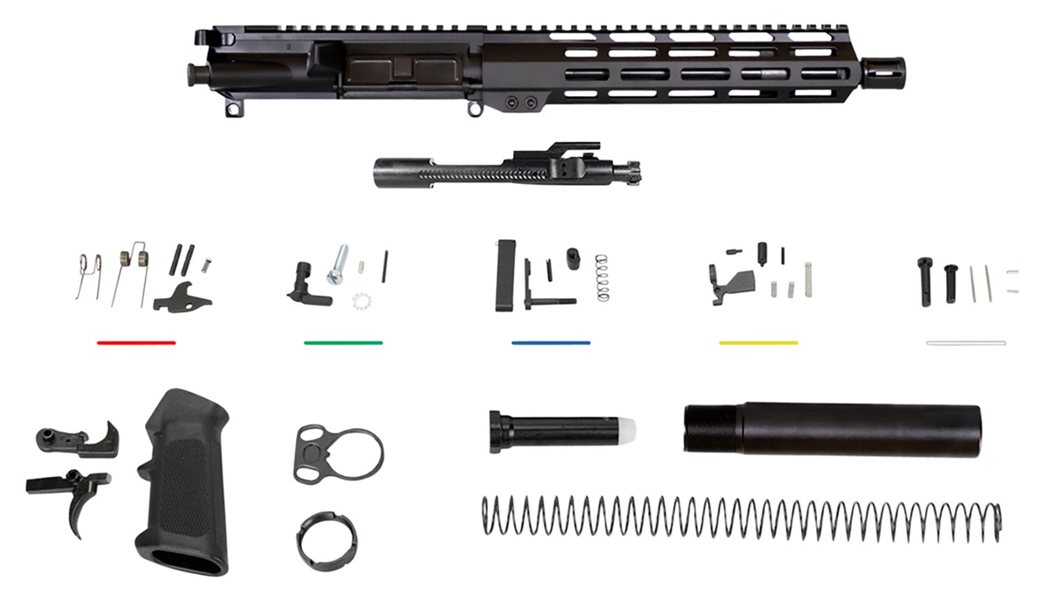 Aim Sports AR5CUB9 AR-15 5.56x45mm NATO 10.50" Nitride Barrel 7075-T6 Black Anodized 10" M-LOK Complete Build Kit