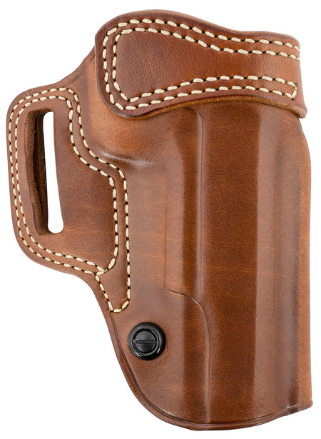 Galco AV212R Avenger Outside Waistband Tan Premium Steerhide Holster 1911 5 Inch w/wo Red Dot RH