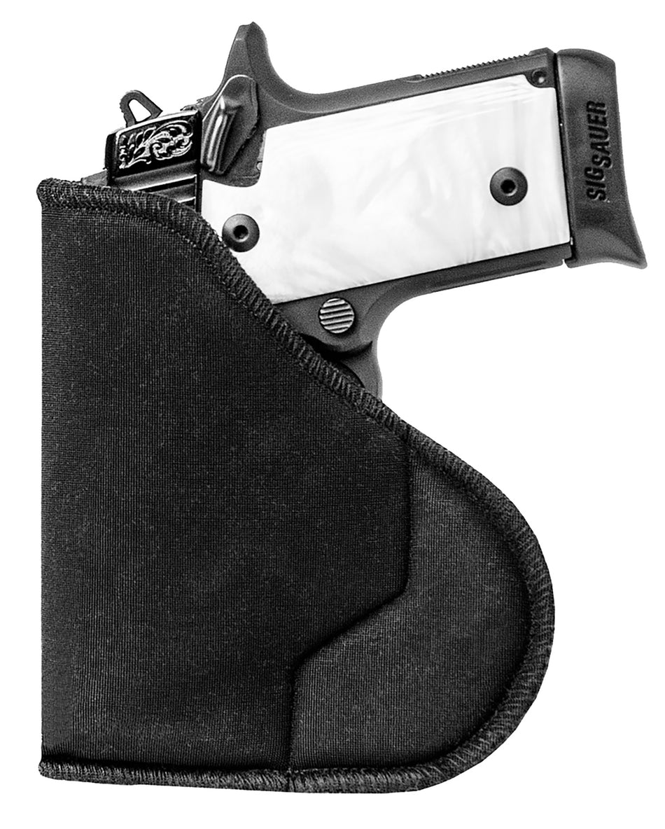 Sentry 35WB02BK HexGrip IWB Black Nylon Pocket Holster Small Revolver Except 5 Shot 2-3" Barrel Ambi
