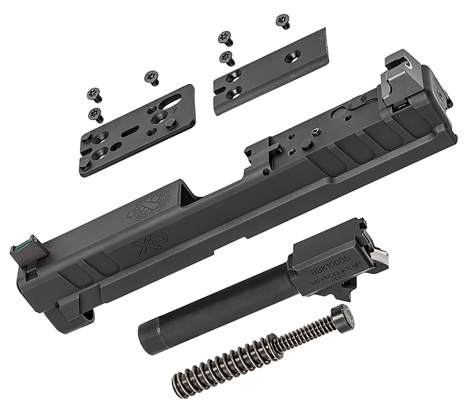 Springfield Armory XD OSP 9mm 4" Slide Kit Black Steel Optics Cut Suppressor Height Night Sights