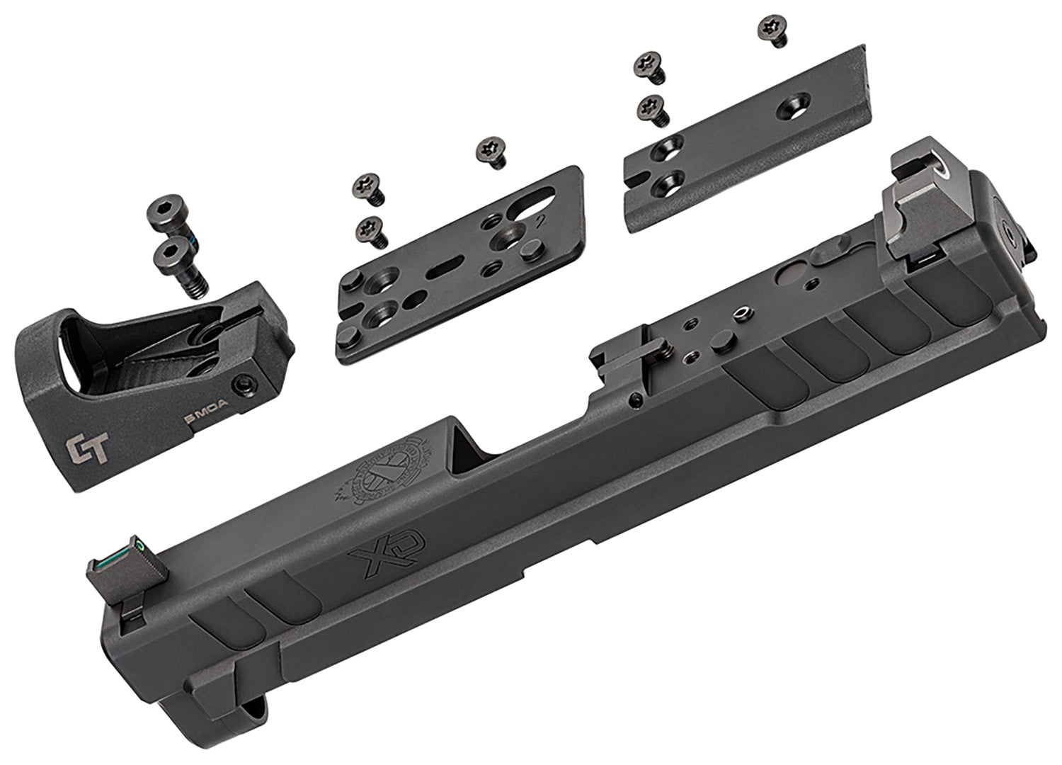 Springfield Armory XD OSP 9mm Slide Assembly Black Steel Optics Cut with Crimson Trace 1500 Red Dot Included