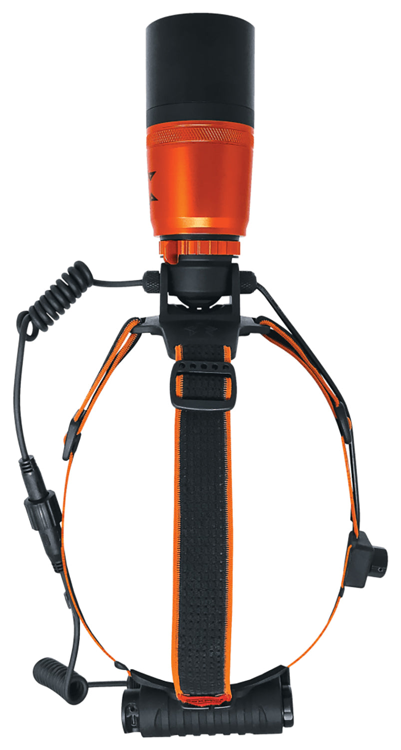 Foxpro FoxLamp Predator Hunting Headlamp Orange/Black Red Green White Filter Rechargeable