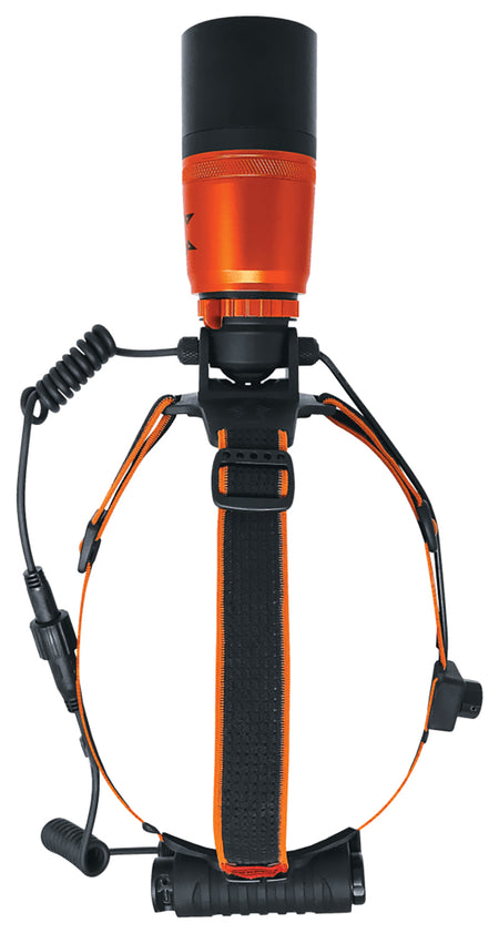 Foxpro FoxLamp Predator Hunting Headlamp Orange/Black Red Green White Filter Rechargeable