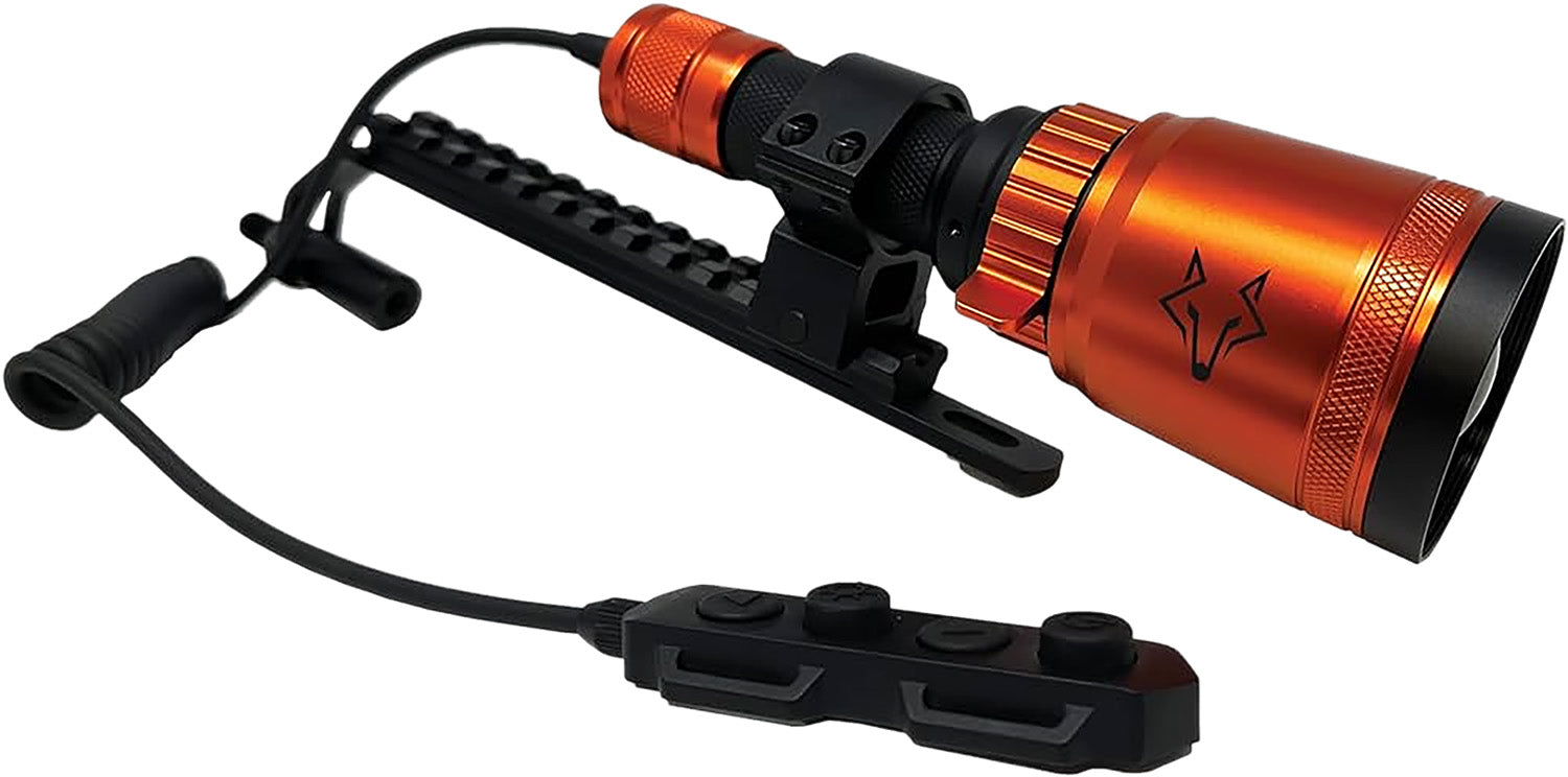 Foxpro Bowfire Bow-Mounted Bowfishing Light Black/Orange 3-Color LED Rechargeable