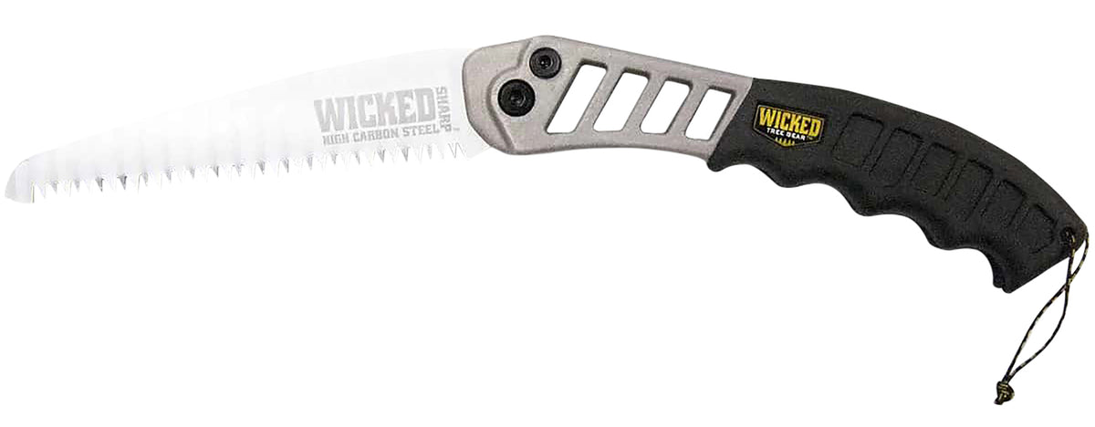 Wicked Tree Gear WTG001 Hand Saw 7" Folding High Carbon Steel Blade Black Handle
