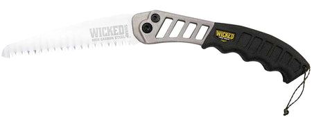 Wicked Tree Gear WTG001 Hand Saw 7" Folding High Carbon Steel Blade Black Handle