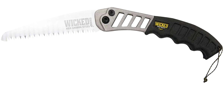 Wicked Tree Gear WTG001 Hand Saw 7" Folding High Carbon Steel Blade Black Handle