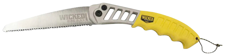 Wicked Tree Gear WTG007 Utility Bone Folding Saw 7" High Carbon Steel Blade Yellow Aluminum Handle