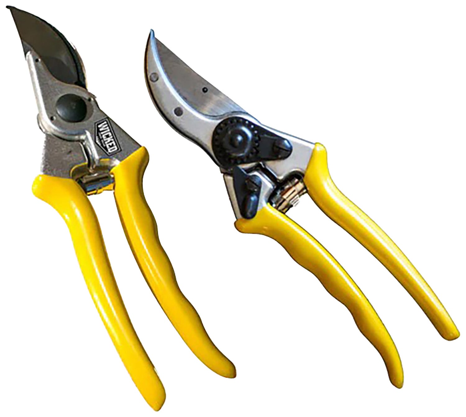 Wicked Tree Gear WTG017 Aluminum Hand Pruner Yellow Rubber Grip Handle