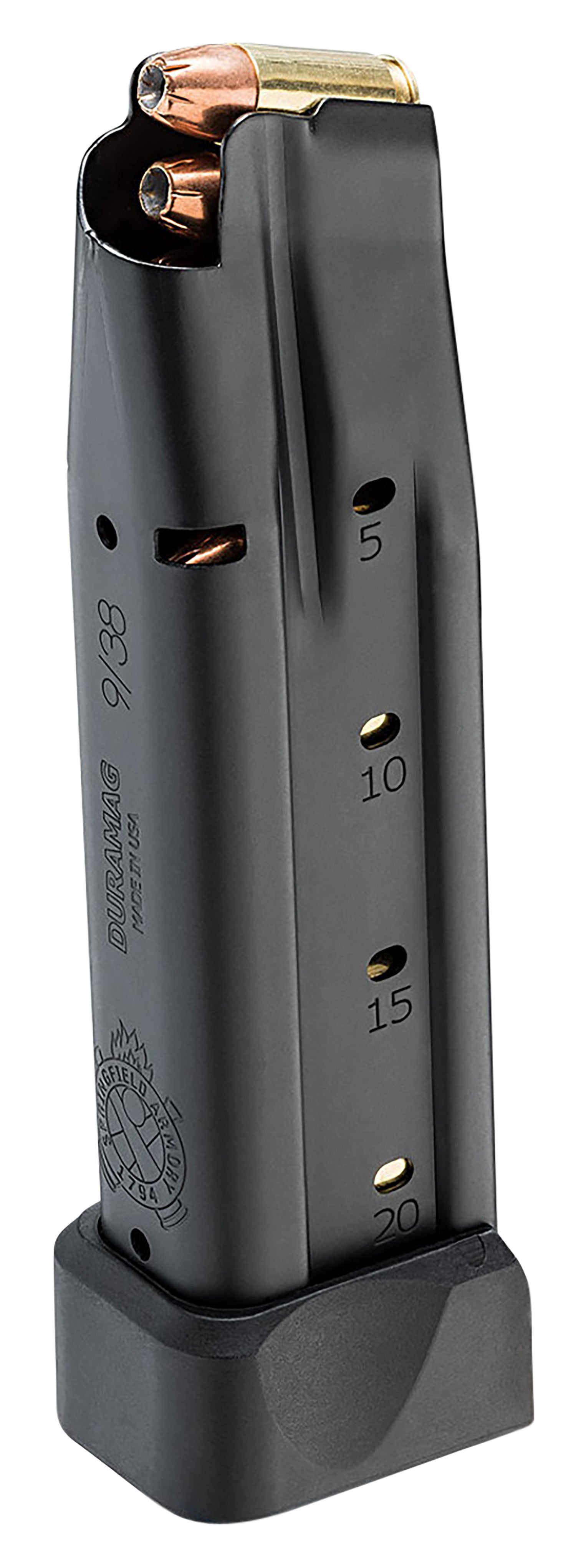 Springfield Armory 1911 Prodigy Double Stack 20-Round 9mm Luger Magazine Black Steel