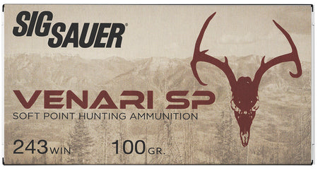 Sig Sauer .243 Winchester V243SP10020 Venari Soft Point SP 100 Grain