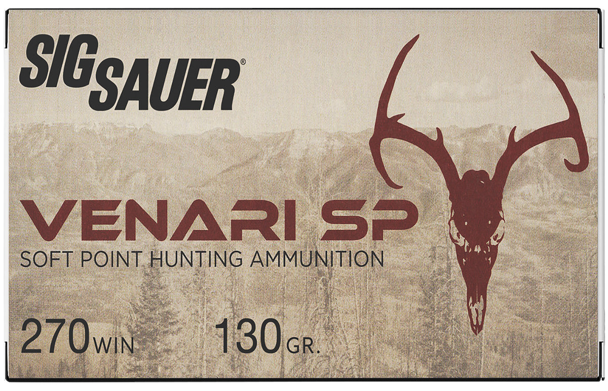 Sig Sauer .270 Winchester V270SP13020 Venari Soft Point SP 130 Grain