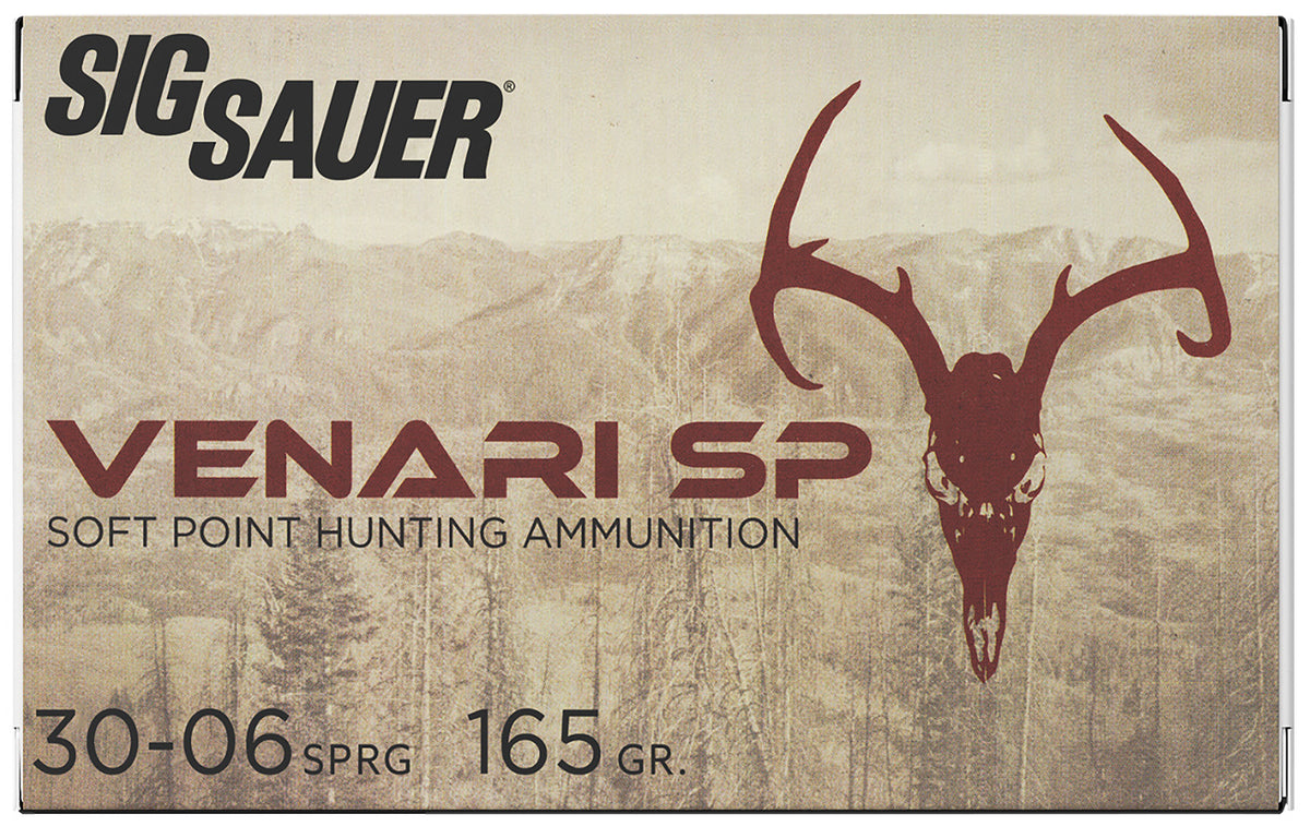 Sig Sauer .30-06 Springfield V3006SP16520 Venari Soft Point SP 165 Grain