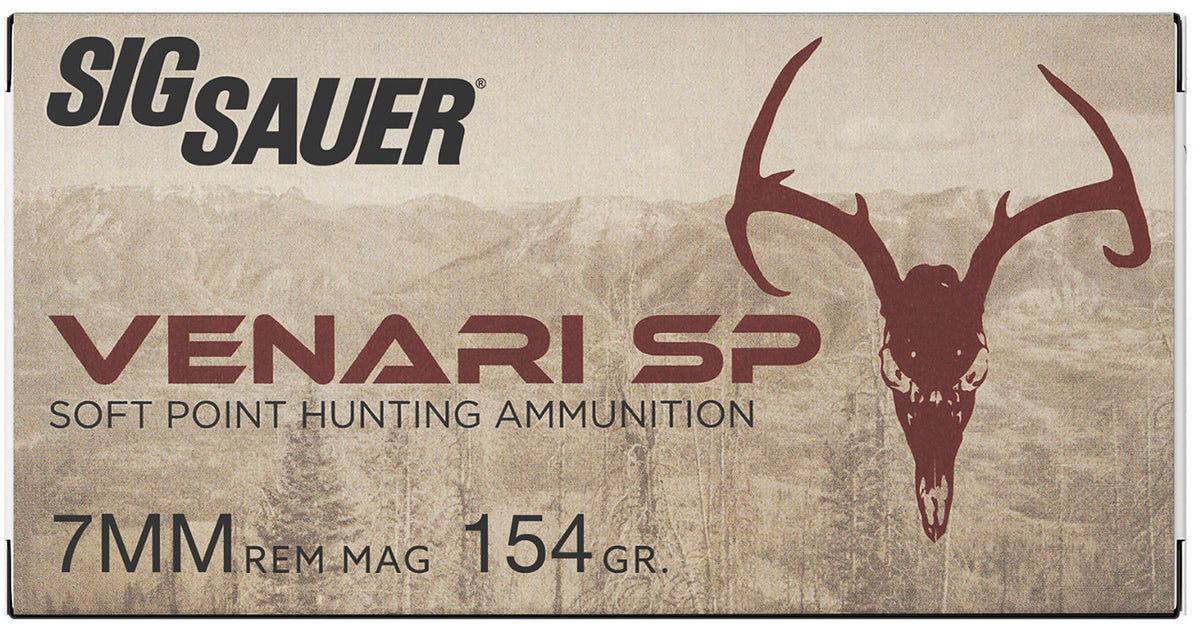 Sig Sauer 7mm Remington Mag V7MMSP15420 Venari Soft Point SP 154 Grain