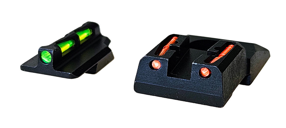 HiViz RGS9LW21 Ruger Security 9 & Security 380 LiteWave Sight Set - Green Front & Orange Rear Fiber Optic