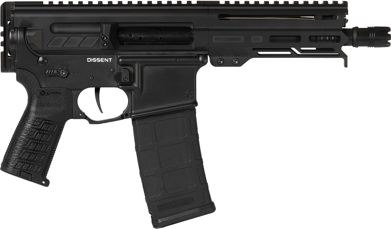 CMMG Dissent .300 Blackout AR Pistol, 6.5" Barrel, 30+1, Black Cerakote