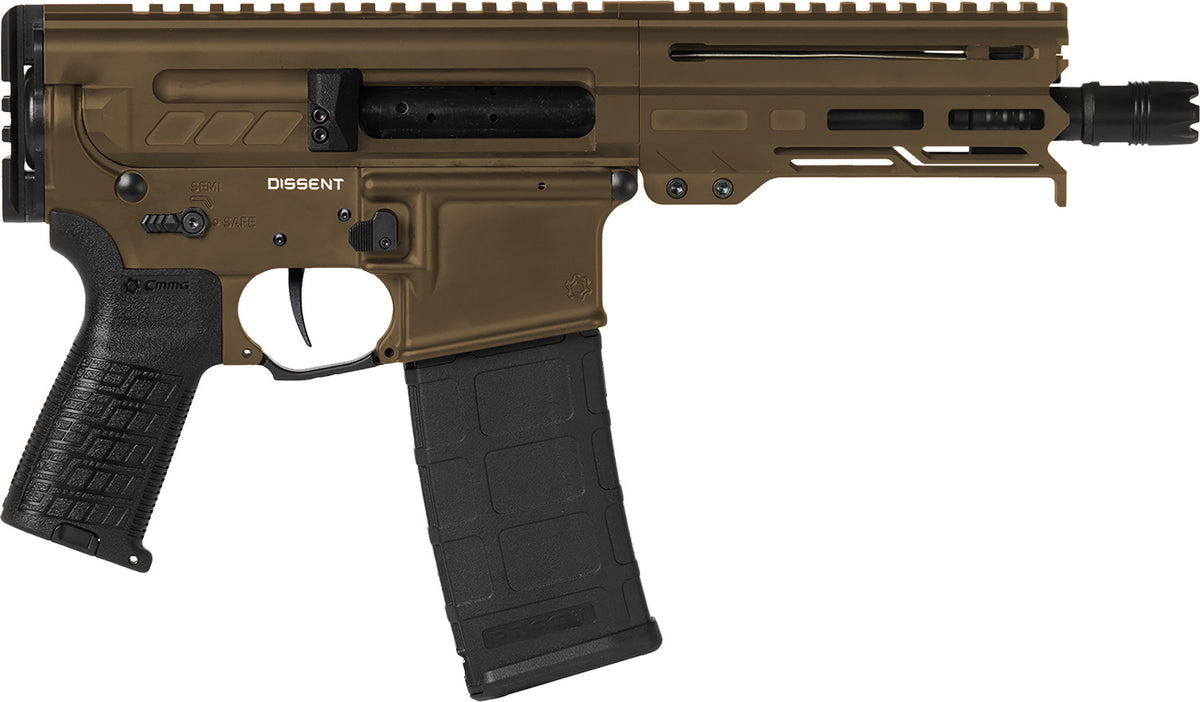 CMMG Dissent MK4 .300 Blackout Pistol, 6.5" Barrel, 30+1, Midnight Bronze