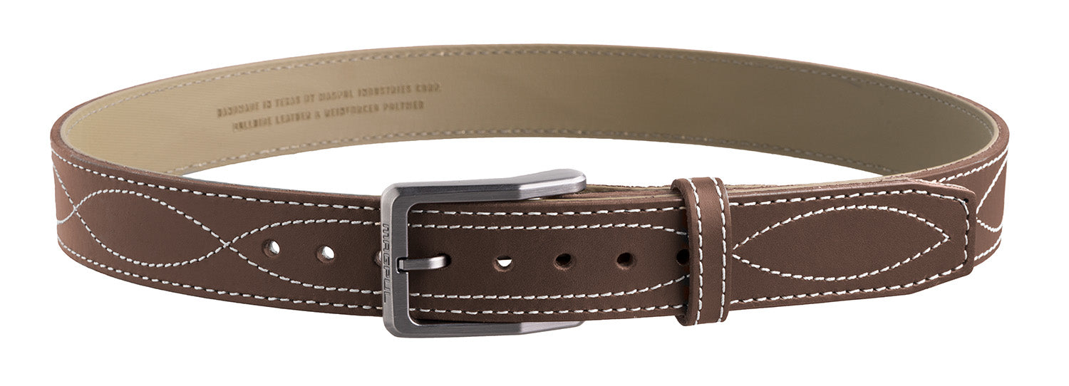 Magpul MAG127621046 Tejas El Pistolero Chocolate Bull Hide Carry Belt 46" 1.50" Wide