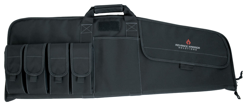 Advance Warrior Solutions Raptor 36-Inch Black Tactical Rifle Case, 4 Magazine Holders, Rapid Access Strap