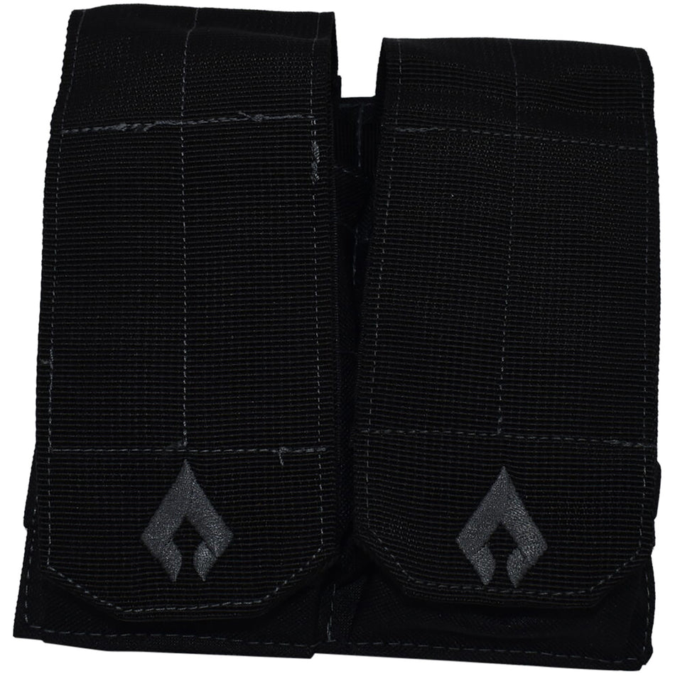 Advance Warrior Solutions Open Top Double Magazine Pouch AR Style Black MOLLE Attachment