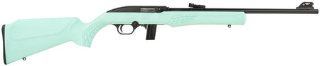 Rossi RS22L Full-Size .22 LR Rifle, 18" Matte Black Steel Barrel, Grooved Aluminum Receiver, Teal Synthetic Fixed Stock, 10+1 Capacity
